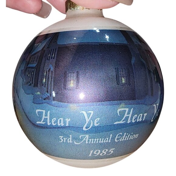 Vintage 1985 Hummel Glass Ball Hear Ye 3rd Annual Edition Christmas Ornament - Picture 1 of 7